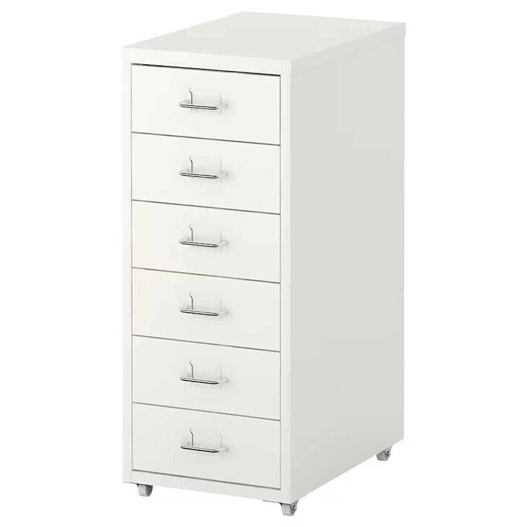 Ikea Drawer Unit on Casters, White, Small, Rectangular, 11 x 16.75 x 27.1 inches