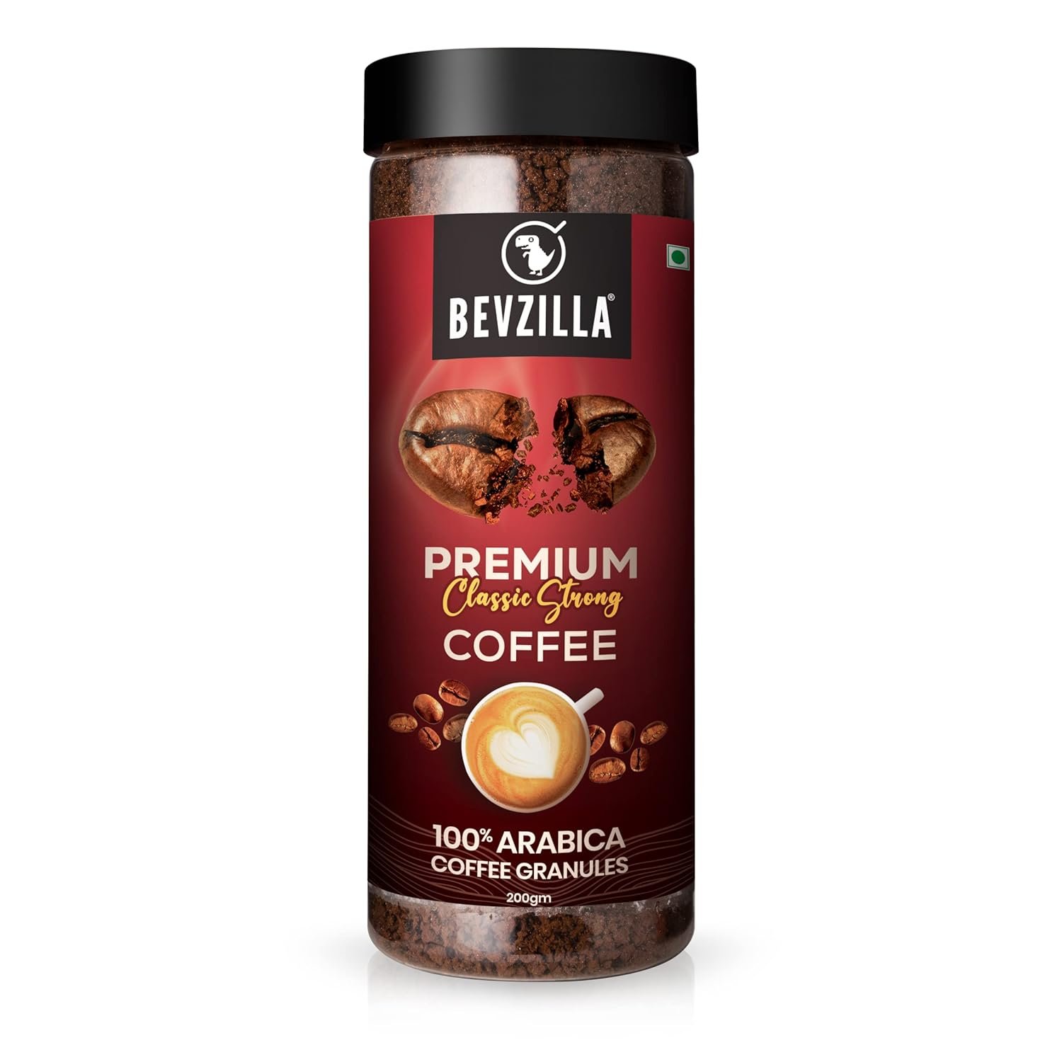 Bevzilla Arabica Instant Classic Strong Coffee Powder | Make 100 Cups | Strong Coffee